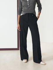 Black Tailored Wide Leg Trousers - Image 3 of 9
