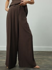 Chocolat Marron - Pantalon large de jambe - Image 3 de 8