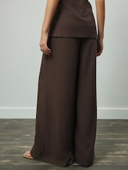Chocolat Marron - Pantalon large de jambe - Image 4 de 8