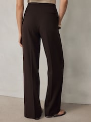 Chocolate Brown - Tie Waist Wide Leg Trousers - Image 3 of 8