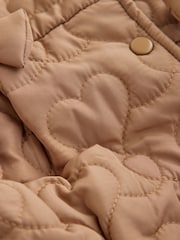 Caramel Brown Shower Resistant Skirted Quilted Coat (3mths-7yrs) - Image 11 of 11