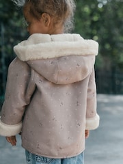 素色 - Faux Shearling Coat (12mths-7yrs) - 圖片 4，共 11