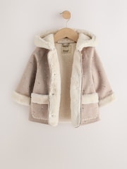 素色 - Faux Shearling Coat (12mths-7yrs) - 圖片 8，共 11