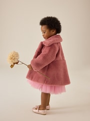 Pink Skirted Faux Fur Coat (12mths-7yrs) - Image 3 of 10