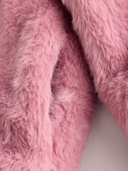 Pink Skirted Faux Fur Coat (12mths-7yrs) - Image 9 of 10