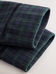 Navy Check Wool Blend Coat with Bow Details (3mths-8yrs) - Image 10 of 12