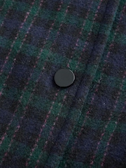 Navy Check Wool Blend Coat with Bow Details (3mths-8yrs) - Image 11 of 12