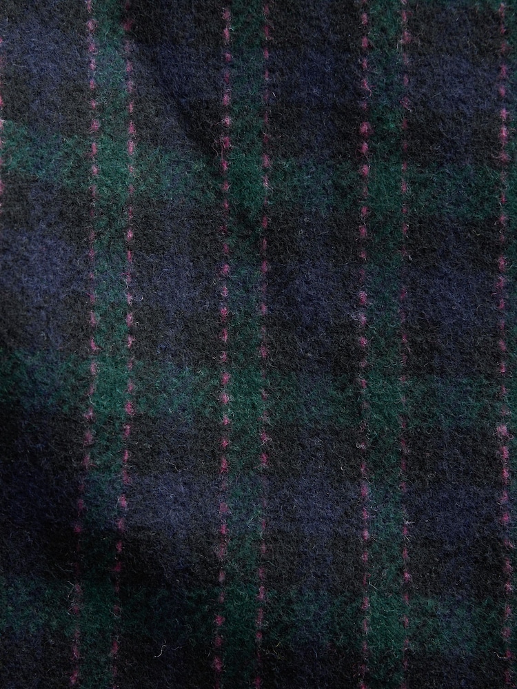 Navy Check Wool Blend Coat with Bow Details (3mths-8yrs) - Image 12 of 12 Navy Check Wool Blend Coat with Bow Details (3mths-8yrs) - Image 12 of 12