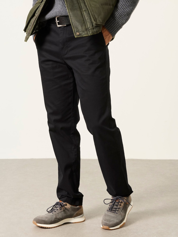 Noir - Pantalon chino FatFace habillé ajusté - Image 1 de 5