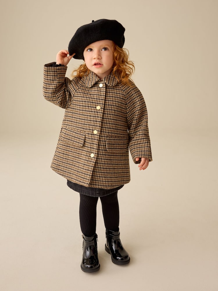 Brown Heritage Check Coat (3mths-7yrs) - Image 2 of 10 Brown Heritage Check Coat (3mths-7yrs) - Image 2 of 10