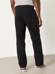 FatFace Paignton Washed Black Carpenter Trousers - Image 2 of 5