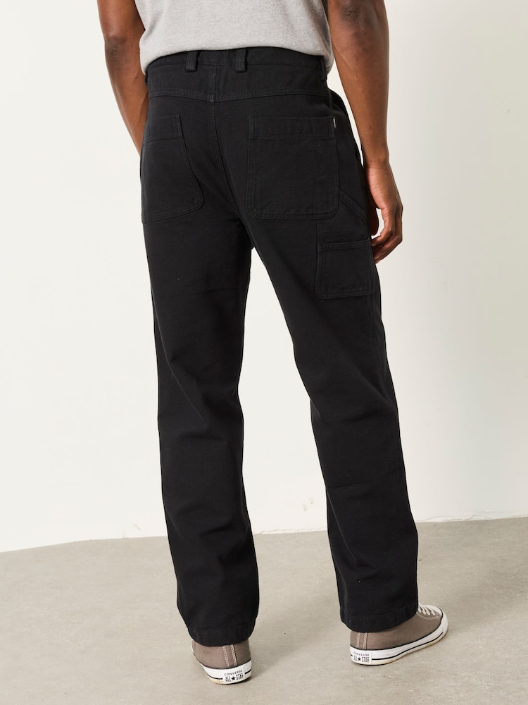 FatFace Paignton Washed Black Carpenter Trousers - Image 2 of 5 FatFace Paignton Washed Black Carpenter Trousers - Image 2 of 5