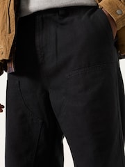 FatFace Paignton Washed Black Carpenter Trousers - Image 4 of 5