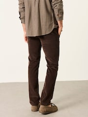 Marron chocolat - Pantalon droit en velours côtelé FatFace - Image 2 de 6