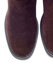 Moda in Pelle Brown MbyModa Reesana Soft Square Suede Long Boots - Image 3 of 4