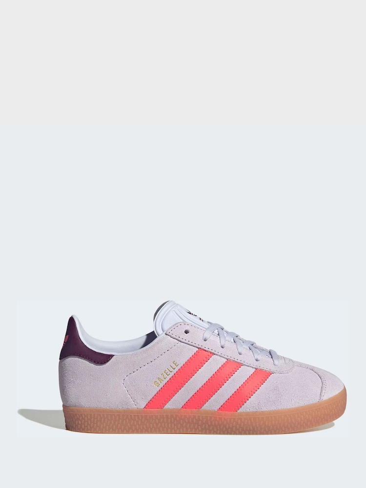 adidas Originals Purple Junior Gazelle Trainers - Image 2 of 8