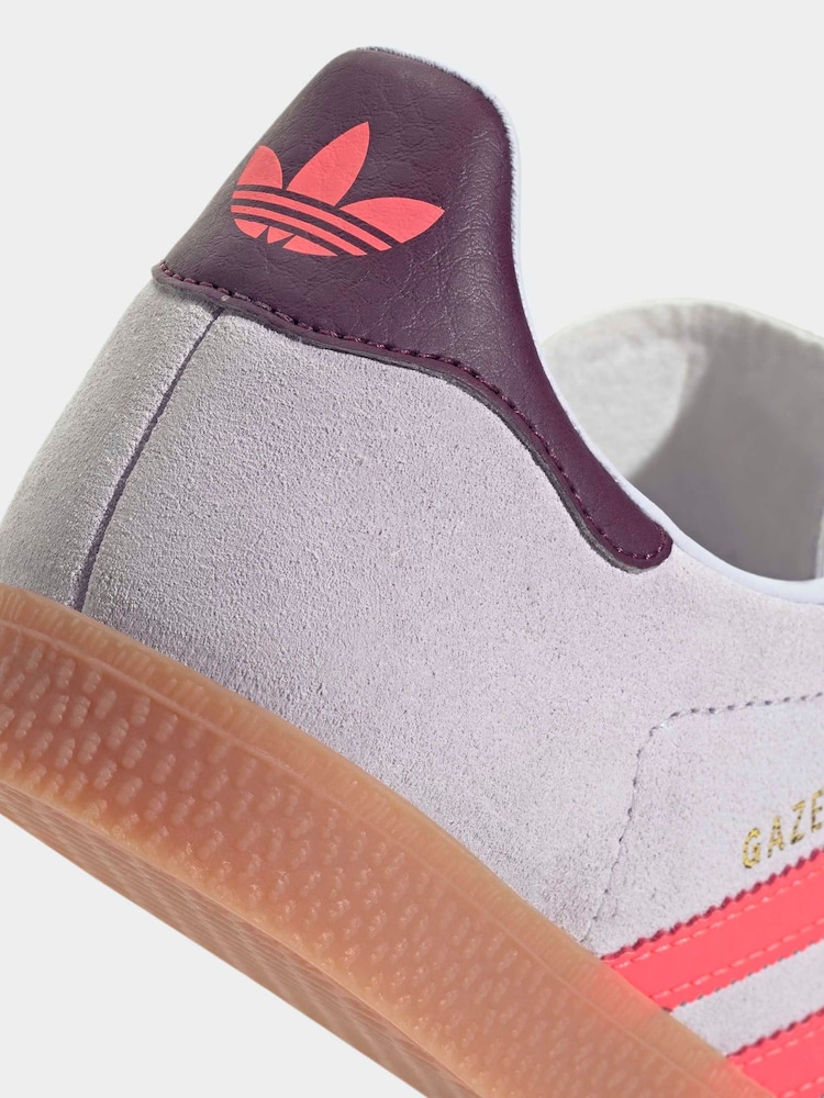 adidas Originals Purple Junior Gazelle Trainers - Image 8 of 8