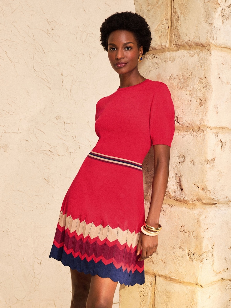 Love & Roses Gestricktes Minikleid mit kurzen Ärmeln - Bild 4 von 4