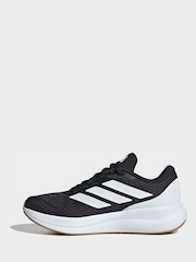 adidas White/Black Trainers - Image 4 of 9