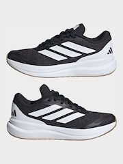 adidas White/Black Trainers - Image 5 of 9