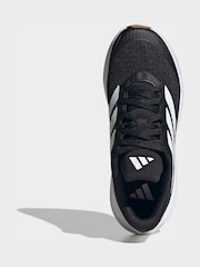 adidas White/Black Trainers - Image 6 of 9