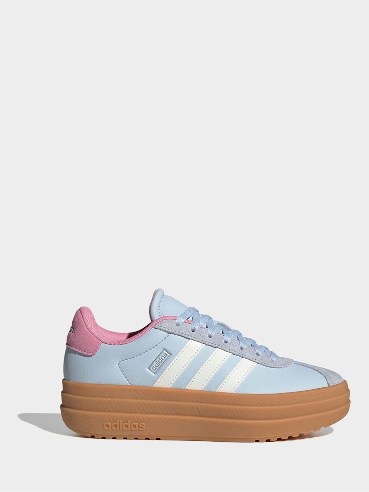 adidas Blue VL Court Bold Low-Top Skate Shoes - Image 1 of 9 adidas Blue VL Court Bold Low-Top Skate Shoes - Image 1 of 9