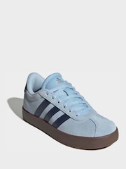 adidas Blue/Navy Blue VL Court 3.0 Trainers - Image 4 of 12