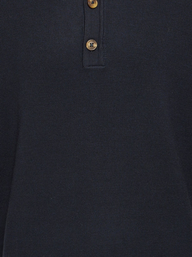 Casual Friday Blue CFABEL Milano Long Sleeve Knitted Polo Shirt - Image 8 of 8 Casual Friday Blue CFABEL Milano Long Sleeve Knitted Polo Shirt - Image 8 of 8