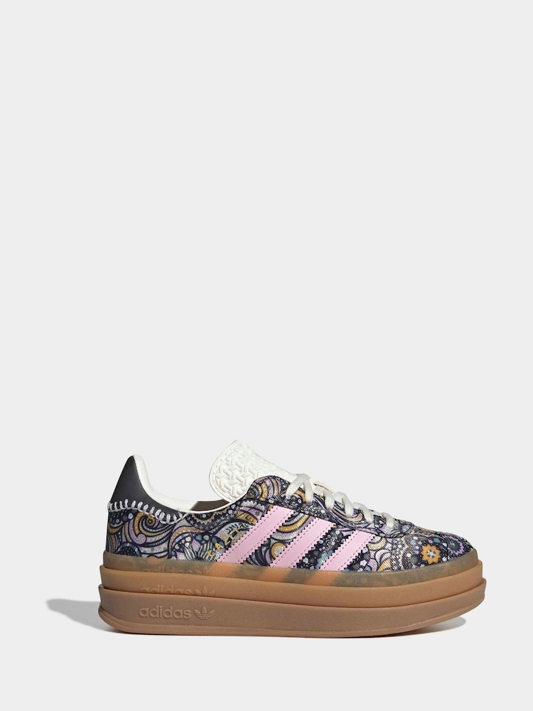 adidas Originals Black Liberty London Gazelle Bold Trainers - Image 2 of 7 adidas Originals Black Liberty London Gazelle Bold Trainers - Image 2 of 7