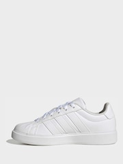 adidas White Streettalk Junior Trainers - Image 2 of 9