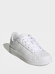 adidas White Streettalk Junior Trainers - Image 3 of 9