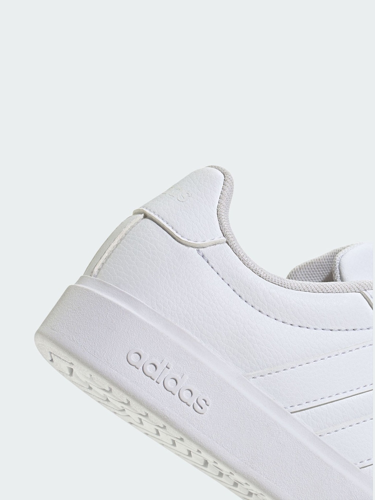 adidas White Street Talk Lace Junior Trainers - Image 4 of 4 adidas White Street Talk Lace Junior Trainers - Image 4 of 4