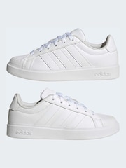 adidas White Streettalk Junior Trainers - Image 5 of 9