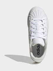 adidas White Streettalk Junior Trainers - Image 7 of 9