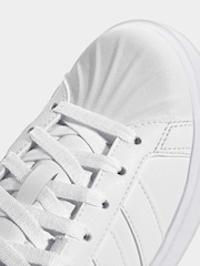 adidas White Streettalk Junior Trainers - Image 9 of 9