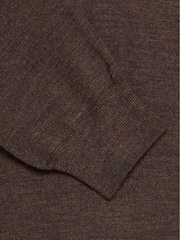 Casual Friday Brown CFWINDING 100% Merino Knitted Polo Shirt - Image 8 of 8