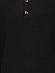 Casual Friday Black CFABEL Milano Long Sleeve Knitted Polo Shirt - Image 8 of 8