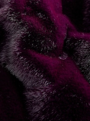 Dark Purple Faux Fur Coat (3-16yrs) - Image 8 of 9
