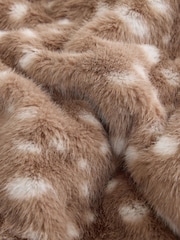 Brown Deer Print Faux Fur Coat (3-16yrs) - Image 9 of 9