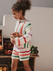 Rainbow Knitted Top & Shorts Set (3-16yrs) - Image 1 of 15