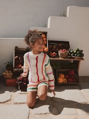 Rainbow Knitted Top & Shorts Set (3-16yrs) - Image 2 of 15