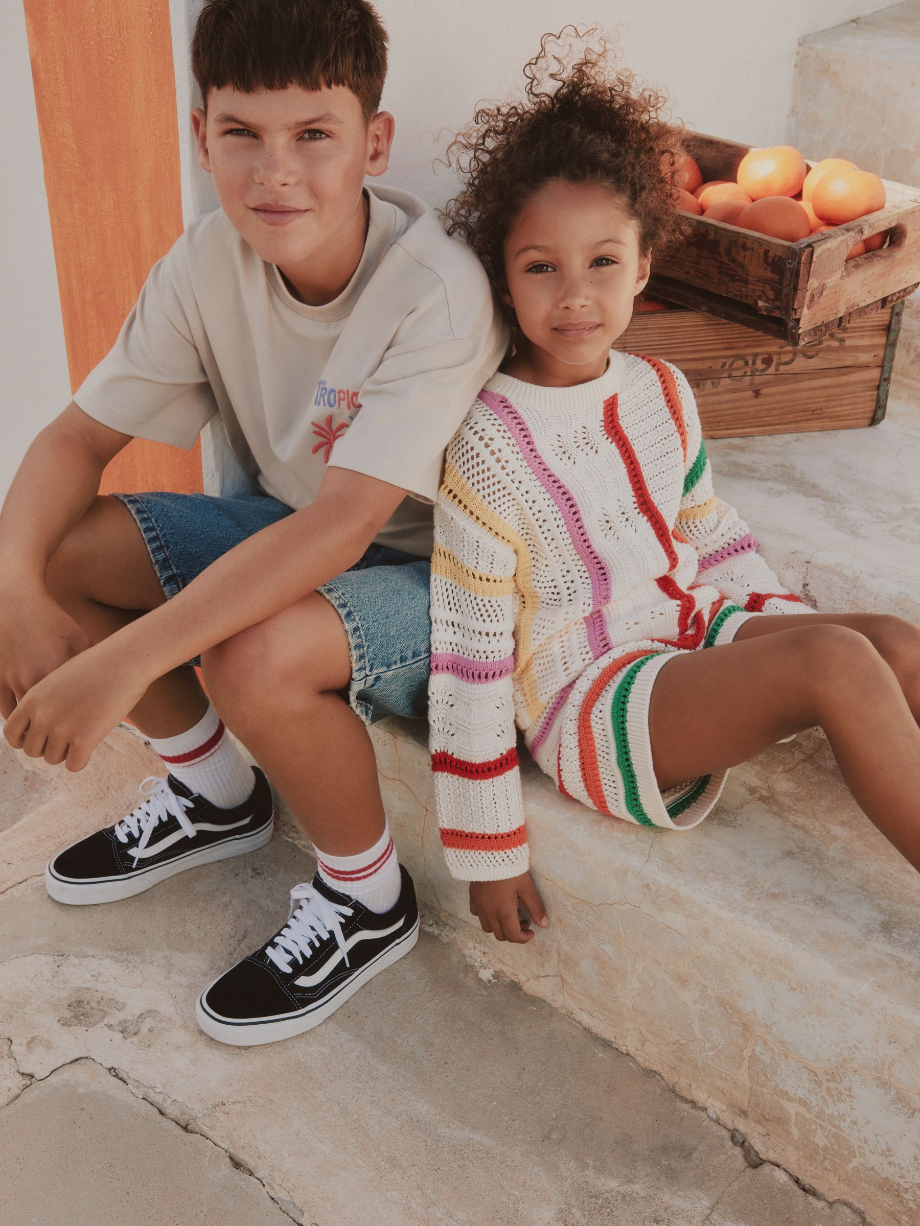 Buy Rainbow Knitted Top & Shorts Set (3-16yrs) from the Next UK