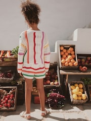 Rainbow Knitted Top & Shorts Set (3-16yrs) - Image 8 of 15