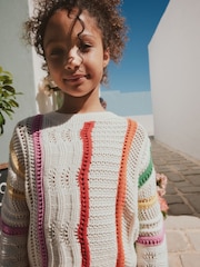 Rainbow Knitted Top & Shorts Set (3-16yrs) - Image 9 of 15