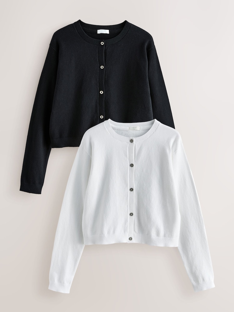 Black/White Cardigans 2 Pack (3-16yrs) - Image 1 of 7