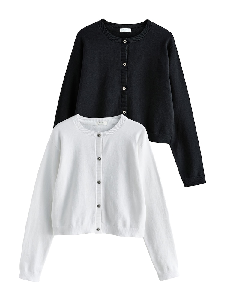 Black/White Cardigans 2 Pack (3-16yrs) - Image 7 of 7