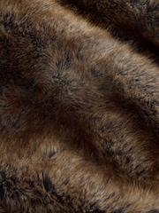 Warm-Braun - Faux Fur Coat With Hood (3-16yrs) - Bild 9 von 9