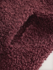 Burgundy Red Borg Longline Coat (3-16yrs) - Image 9 of 11