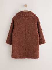 赭棕色 - Borg Longline Coat (3-16yrs) - 圖片 7，共 11