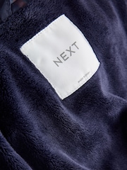 Navy Blue Check Shower Resistant Padded Coat (3-16yrs) - Image 5 of 6